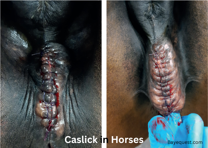 What is a Caslick in Horses